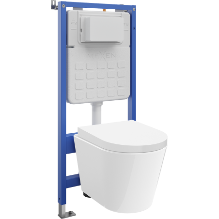 Mexen Rico вграден WC комплект с пневматичен корпус Tex Air Slim с WC чиния Tornado и