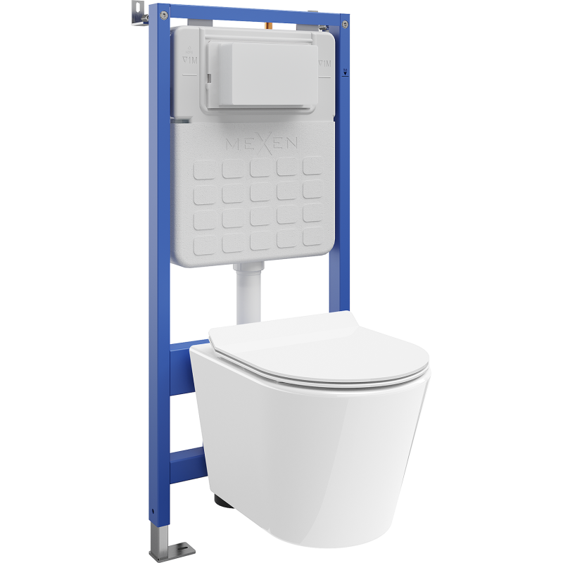 Mexen Rico подложен WC комплект Tex Air Slim с пневматичен панел и тоалетна чиния