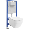 Mexen Riva комплект за вграждане WC с пневматична рамка Tex Air Slim с чиния WC