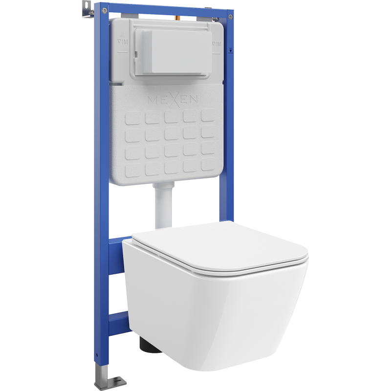 Mexen Madox вграден WC комплект с пневматична рамка Tex Air Slim с WC чиния и