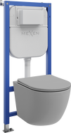 Mexen Lena WC вграден комплект с пневматична рамка Tex Air E с WC чиния и бавно