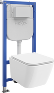 Mexen Madox WC комплект с вграден корпус Tex E с WC чиния и забавено падаща