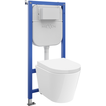 Mexen Rico вграден WC комплект със стойка Tex E, с WC чиния и седалка с плавно