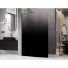 Mexen Kioto L стенна преграда за душ Walk-in 80 x 200 cm, омбре черна 8 mm, gun gray четкана