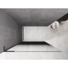 Mexen Kioto L стенна преграда за душ Walk-in 80 x 200 cm, омбре черна 8 mm, gun gray четкана