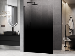 Mexen Kioto L Душ преграда Walk-in 70 x 200 см, омбре черна 8 мм, черна - 800-070-103-70-76