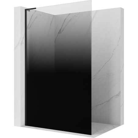 Mexen Kioto L душ стена Walk-in 80 x 200 см, омбре черна 8 мм, черна - 800-080-103-70-76