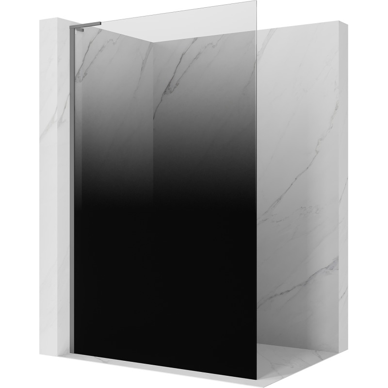 Mexen Kioto L душ параван Walk-in 100 x 200 см, омбре черна 8 мм, gun metal - 800-100-103-95-76