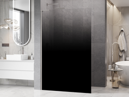 Mexen Kioto L преграда за душ Walk-in 80 x 200 cm, черен омбре 8 мм, матов никел