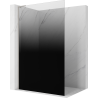 Mexen Kioto L душ стена Walk-in 90 x 200 cm, омбре черно 8 mm, четка никел - 800-090-103-97-76