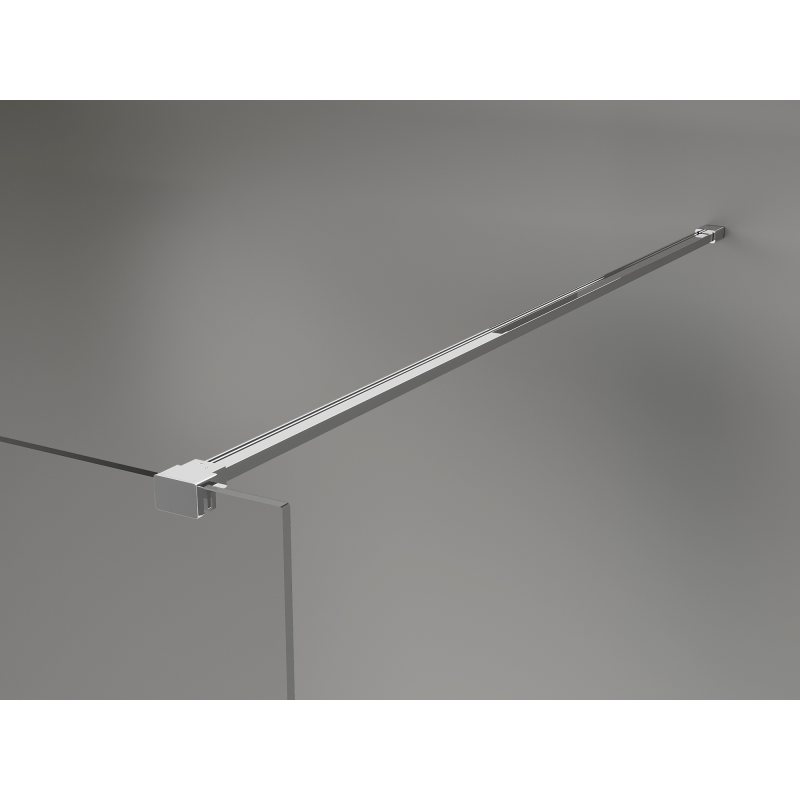 Mexen Kioto+ душ стена с рафт Walk-in 150 x 200 см, омбре черна 8 мм, хром - 800-150-121-01-76