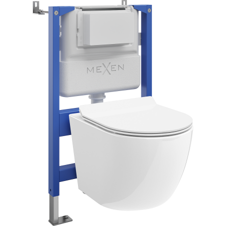 Mexen Lena комплект за вграждане WC с пневматичен корпус Tex Air XS-F с WC чиния и