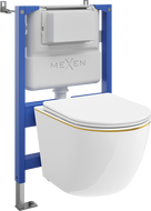 Mexen Lena подвесен комплект WC с пневматична рамка Tex Air XS-F с WC чиния и капак