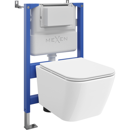 Mexen Madox вграден WC комплект с пневматична стойка Tex Air XS-F с WC чиния и