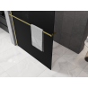 Mexen Kioto+ душ панел с рафт Walk-in 120 x 200 cm, омбре черно 8 мм, злато четкано