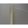 Mexen Kioto+ душ панел с рафт Walk-in 120 x 200 cm, омбре черно 8 мм, злато четкано