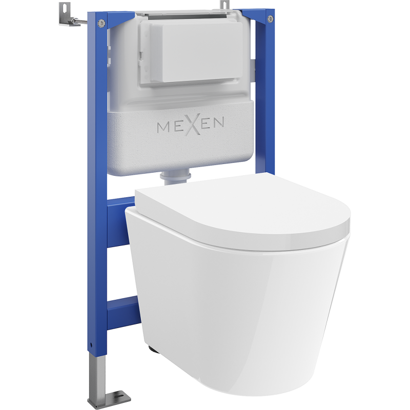 Mexen Rico скрит монтаж комплект WC с пневматична рамка Tex Air XS-F с WC чиния и