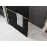 Mexen Kioto+ душ параван с рафт Walk-in 150 x 200 см, омбре черен 8 мм, златна четка
