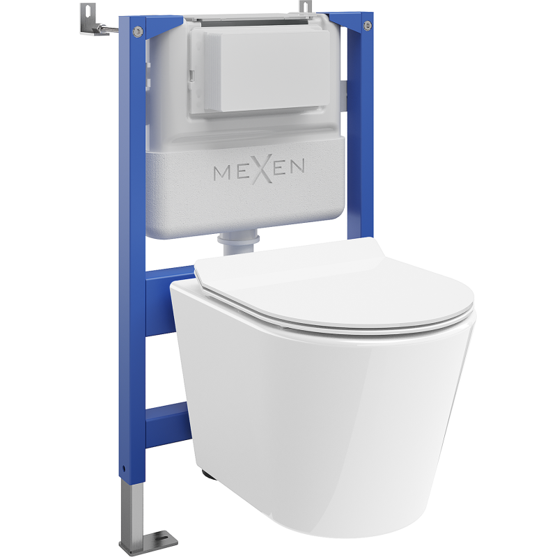 Mexen Rico скрит комплект WC с пневматична рамка Tex Air XS-F с WC чиния и бавно