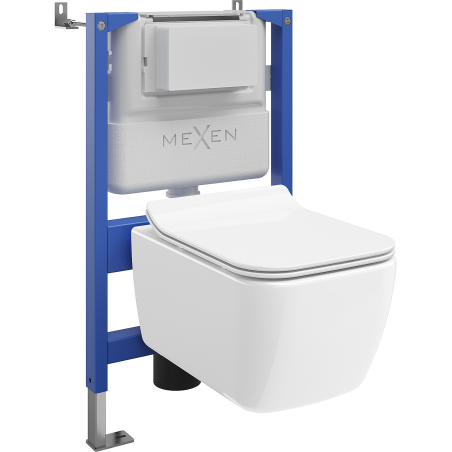 Mexen Stella монтиран комплект за WC със скрит монтаж Tex Air XS-F с тоалетна