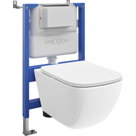 Mexen Timo вграден комплект WC пневматична рамка Tex Air XS-F с тоалетна чиния