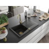 Mexen Cesar гранитна кухненска мивка с 1 камера с отцедник и кухненски