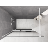 Mexen Kioto+ душ преграда с рафт Walk-in 110 x 200 см, омбре черна 8 мм, бяла