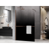 Mexen Kioto+ стенна душ кабина с рафт тип Walk-in 80 x 200 см, омбре черен 8 мм,