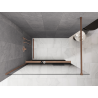 Mexen Kioto+ душ стена с рафт Walk-in 90 x 200 cm, омбре черна 8 mm, четкана мед