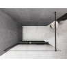 Mexen Kioto+ преграда за душ с рафт Walk-in 100 x 200 cm, омбре черна 8 мм, четкано