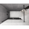 Mexen Kioto+ душ панел с полица Walk-in 150 x 200 см, омбре черна 8 мм, черна