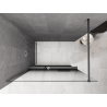 Mexen Kioto+ Душ параван със стелаж Walk-in 150 x 200 см, омбре черно 8 мм, gun metal