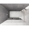 Mexen Kioto+ Душ стена с рафт Walk-in 80 x 200 см, черно омбре 8 мм, матиран никел