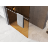 Mexen Kioto+ душ параван с рафт Walk-in 80 x 200 см, кафяво стъкло 8 мм, хром