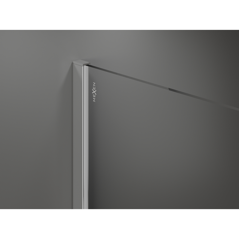 Mexen Kioto+ Душ-преграда с рафт Walk-in 140 x 200 см, бронз 8 мм, хром - 800-140-121-01-32