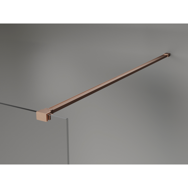 Mexen Kioto+ стенна душова преграда с етажерка Walk-in 100 x 200 cm, бронз 8 mm,