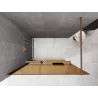 Mexen Kioto+ душ преграда с рафт Walk-in 140 x 200 см, бронз 8 мм, четкана мед