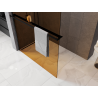 Mexen Kioto+ Душ преграда с рафт Walk-in 90 x 200 см, бронз 8 мм, черна - 800-090-121-70-32