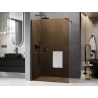 Mexen Kioto+ Душ преграда с рафт Walk-in 90 x 200 см, бронз 8 мм, черна - 800-090-121-70-32