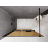 Mexen Kioto+ преграда за душ с рафт Walk-in 130 x 200 см, бронз 8 мм, черна - 800-130-121-70-32