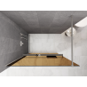 Mexen Kioto+ душ-параван с полица Walk-in 130 x 200 см, бронз 8 мм, четкан никел
