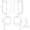 Mexen Mist-B люлееща се душ кабина 75 x 70 см, прозрачна, бяла - 8A2T-075-070-20-00