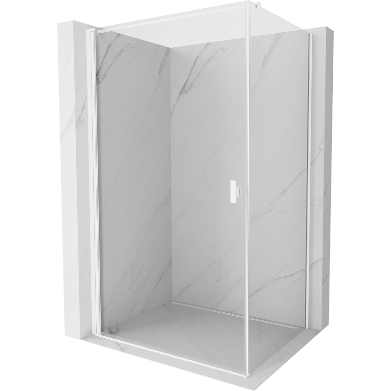 Mexen Mist-B люлееща се душ кабина 75 x 70 см, прозрачна, бяла - 8A2T-075-070-20-00