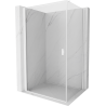 Mexen Mist-B люлееща се душ кабина 75 x 70 см, прозрачна, бяла - 8A2T-075-070-20-00