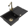 Mexen Pablo гранитна кухненска мивка с 1 гнездо с отцедник и кухненски
