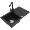 Mexen Pablo гранитна мивка с 1 корито с отцедник и кухненски смесител Дуеро,