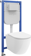 Mexen Lena скрит монтаж комплект WC Tex E с тоалетна чиния 2.0 Tornado и забавящо
