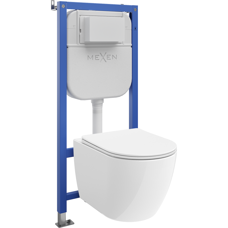 Mexen Lena скрит комплект WC стойка пневматична Tex Air E с WC чиния 2.0 и забавящо