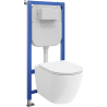 Mexen Lena скрит комплект WC стойка пневматична Tex Air E с WC чиния 2.0 и забавящо
