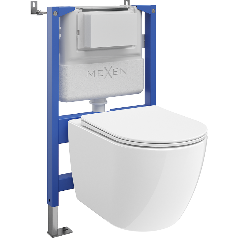 Mexen Lena скрит комплект за WC с пневматична рамка Tex Air XS-F с тоалетна чиния